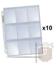 10 Ultra PRO 9-Pocket Platinum SECURE Binder Album Pages Card Standard AFL MTG