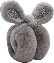 [TINEASUR] Girls Rabbit Earmuffs Stylish Winter Ear Wraps Cartoon Ear Covers Warm Comfortable