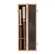2-Pieces HSS Roughing Gouge Lathe Chisel Set Wood Turning Tools with Wooden B...