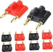 HOMSFOU 10pcs Double Banana Banana Connector Wireless Phone Audio Banana for Speaker Wire Charger Ham Radio Connectors Soundbar Speaker Wire Connectors Amplifier Car Plastic