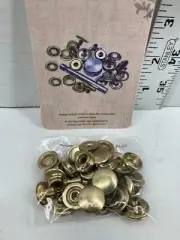 10 Brass Plated Line Snap Sets New Unused