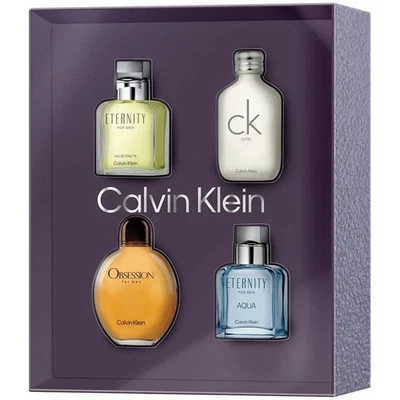 Calvin Klein 4pc Mini Set Men – Eternity, CK One, Obsession, Aqua EDT 15ml Each