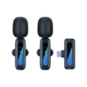 Wireless Lavalier Microphone LED Display For Android/iPhone with NoiseCancelling