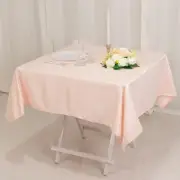 Blush 54" SQUARE Lamour Satin TABLECLOTH Wedding Party Kitchen Tabletop Linens