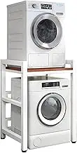 Adjustable Height Dryer Stand - Portable Stacking Kit for Washing Machine and Tumble Dryer - Over Washing Machine Storage Rack Unit - Max Load 400KG