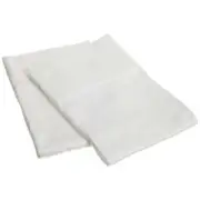 400 Thread Count Egyptian Cotton Standard Pillowcase Set Solid White