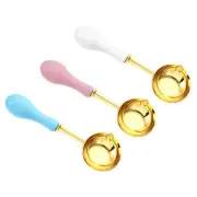 4" Wax Seal Spoon, 3Pcs Vintage Wax Sealing Melting Spoon, Multicolored