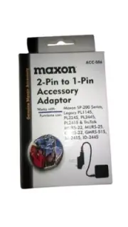 Maxon ACC-506 Accessory Adapter - 2 - Pin TO 1 - Pin NOS