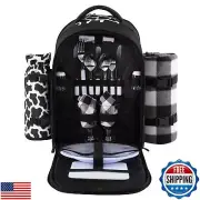 apollo walker Picnic Backpack Bag for 2 Person with Cooler Compartment, Detac