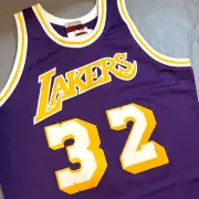 New Mitchell & Ness Magic Johnson Los Angeles Lakers Authentic Jersey Sz 44 (L)