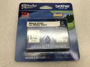 Brother TZE231 Black Print on White Laminated Tape for P-touch Label Maker