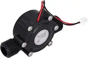 Water Turbine Generator Micro Hydro Electric Powerbrushless G1/2in Male Thread DC 12V Output Generator for Shower Display Black Plastic