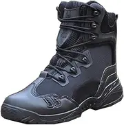 [CLSQLXYJZC] Men's Ultralight Tactical Military Boots, Spring Autumn Outdoor Breathable with Zipper Hiking Shoes, for Lace-up Comfortable Durable Desert Combat Shoes