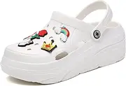 [SECHRITE] Women Platform Classic Clogs Ladies Slip On Garden Shoes Mules Wedge Sandals Slides Water Shoes Slippers