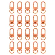Lobster Claw Clasps, 20Pcs 33mm - Metal Swivel Clasps Snap Hook (Orange)