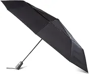 totes Men's and Women's Ultimate Protection Folding Umbrella with Auto Open Close Windproof Sun Protection, BLACK, 47" Canopy, Clear Bubble Umbrella