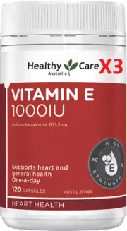 3 x Healthy Care Vitamin E 1000IU - 120 Capsules