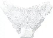 [Qiyifuwang] Women Seamless Underwear Cotton Panties Lace Panties Women's Underwears Briefs Hipster Lace Bikini Cheeky Hipsters White,Medium, #01_white, Medium