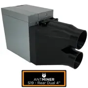 Antminer Rear + PSU Dual 4 Inch Fan Shroud Silencer KS5 KS3 K7 KA3 S21 S19 D9 L7