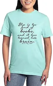 [CafePress] Too Fond of Books Women's Classic T Shirt Women's Relaxed Dark T-Shirt
