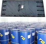 Industrial Drum Heater Band - 2300W, Adjustable Temperature, Insulated Barrel Heating Band for Chemical Storage,Black