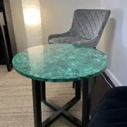 Malachite Round Table, Malachite Round Table, Side Table, Stone Coffee Table Top
