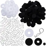 Hobbypark RC Body Clips (100) & Foam Body Washers(100) Nylon Body Washers(25) for Traxxas 1/10 Scale RC Cars Trucks, Replacement of 1834 1815 (Set of 225)