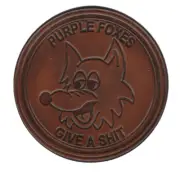 4.5" MARINE CORPS HMM/VMM-364 PURPLE FOXES ANTIQUE LEATHER PATCH