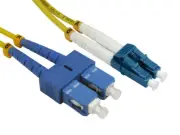 10 PACK LOT 3m LC-SC Duplex 9/125 OS2 Singlemode Fiber Cable OFNR Yellow 10FT