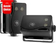 3-Way Mini Box Speaker System 200W Waterproof Marine Grade Mount Speakers 3.5 In