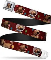 [Buckle-Down] Seatbelt Belt - Dug 4-Poses/Balloons/Paw Print Reds