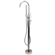 Polished Chrome Bathtub Filler Free Standing Mixer Faucet Tap Spout Handset WELS