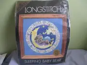 SLEEPING BABY BEAR DMC LONGSTITCH TAPESTRY KIT NWT MULTICOLOURED 28.5CM