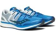 Mens Saucony Liberty Iso Mens Running Shoes White Blue Black Lace Up New Runners