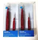 2 x Beauty 360 DAZZLING TWEEZER DUO Slant & Point Tips For Perfect Brows!