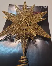 Gold Star Christmas Tree Topper 16" Tall