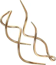 [BESTYASH] 2pcs Simple Earrings Earrings Dangle Earrings Spiral Earrings for Women Earrings for Women Piercing Silver Threader Hoops Women Earrings Dangle Stylish Earrings Long Earrings