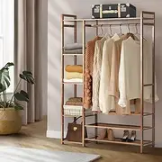 [OIKITURE] Wardrobe Organiset with 8 Display Shelves Open Clothes Rack