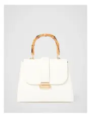 [Forever New] Brooke Faux Bamboo Handle Bag in White