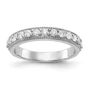 14k White Gold Diamond Wedding Band