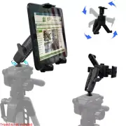 Universal 7"-12" Tablet Video Camera Selfie 1/4"-20 Tripod Monopod Adapter Mount