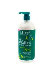Alba:Very Emollient Bath & Shower Gel, Sparkling Mint, 32 oz/907 g