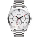 NIXON BULLET CHRONO先鋒計時網紋腕錶-白X銀/43MM