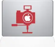 The Decal Guru 1656-MAC-13P-DR Point and Shoot Camera Decal Vinyl Sticker, Red