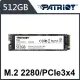 【PATRiOT 博帝】P300 M.2 2280 PCIe Gen3x4 512GB SSD固態硬碟