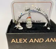 ALEX AND ANI Snowman with Sunglasses, Set of 2 Bangle Bracelets