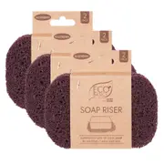 3x Eco Basics Soap Riser/Dish Elevator Holder Storage Sink Organiser Raspberry