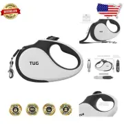 Durable XL White Retractable Dog Leash – 26 ft, Quick Lock & Comfortable Grip