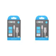 2PK Core USB-A to USB-C Cable Charging Cord 1m For Samsung Galaxy iPhone White