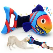 Large Squeaky Dog Toys : Plush Stuffed Puppy Toys with Crinkle Paper-Tug of W...